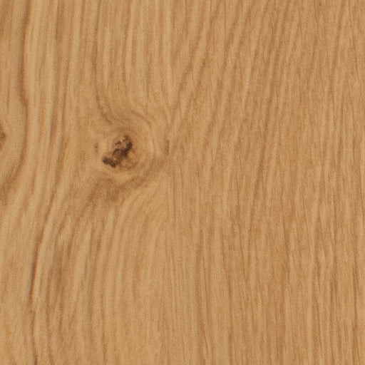 Massive Tischplatte aus Eichenholz mit markanter Maserung und charakteristischen Astlöchern. Besonders robust und ideal für langlebige Beizentische, Restauranttische oder Cafétische.